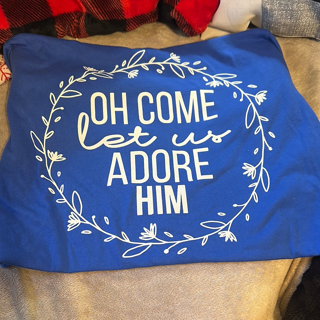 Oh come let us adore him small