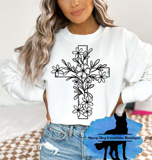 Floral cross